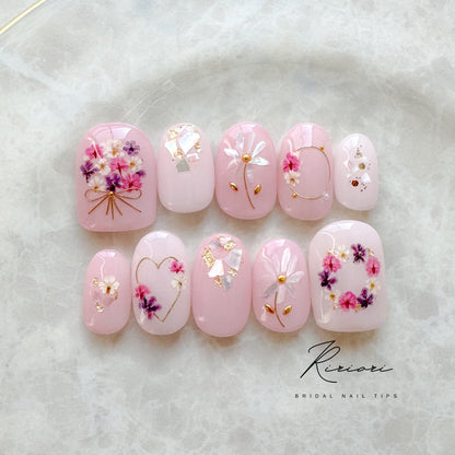 形状記憶オーダーメイドネイルチップ 【結婚式 ブライダルネイル オーダーメイド】