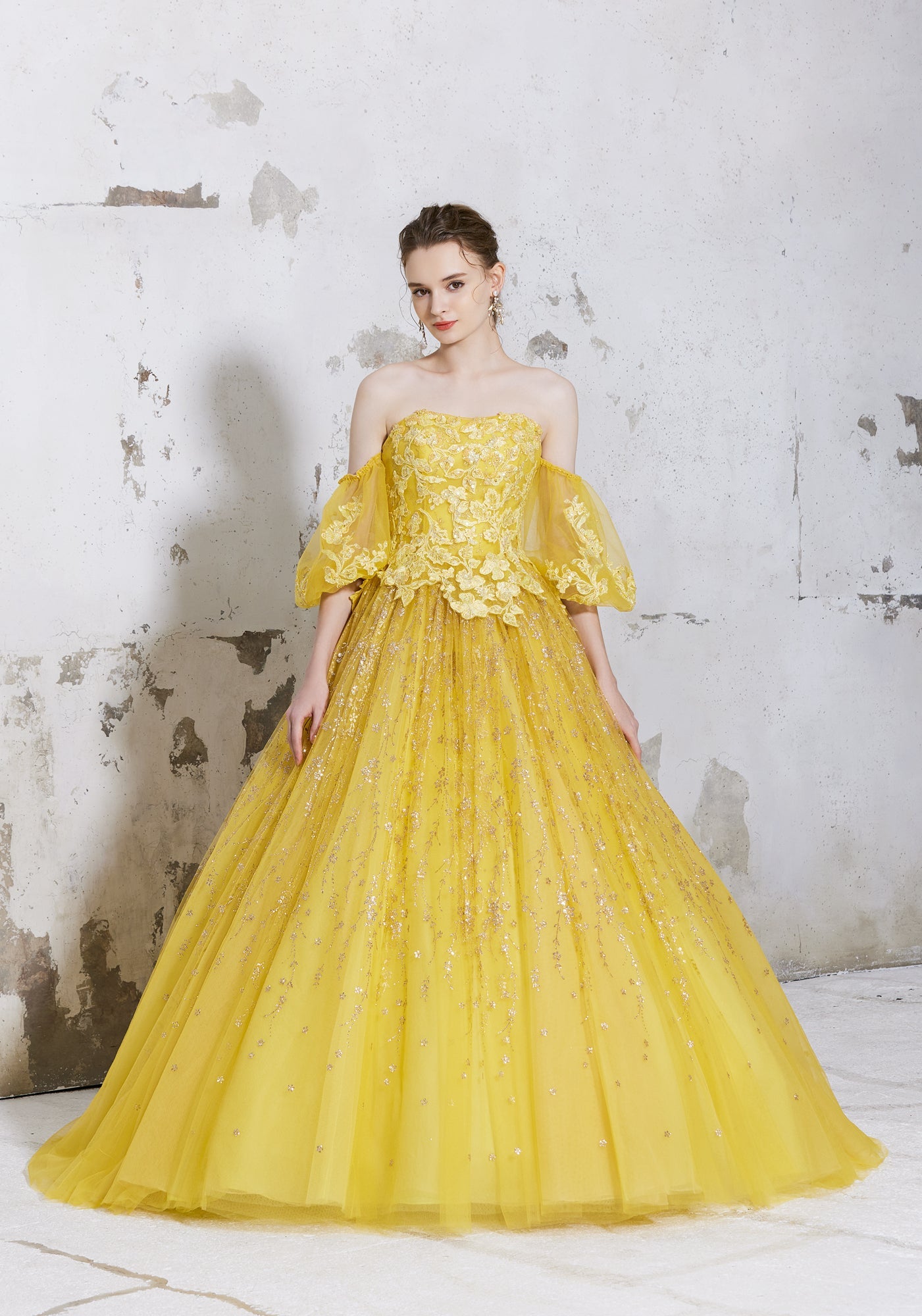 サマンサ Fi-39-Yellow【カラードレス】