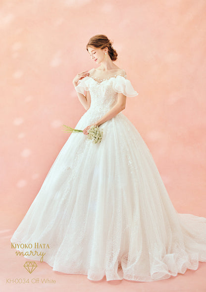 プリューム KH-0034-OffWhite【ウェディングドレスレンタル】