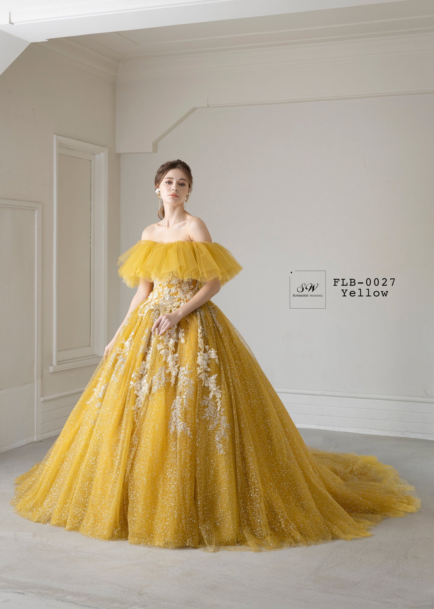 ナナラ FLB-0027-Yellow【カラードレス】