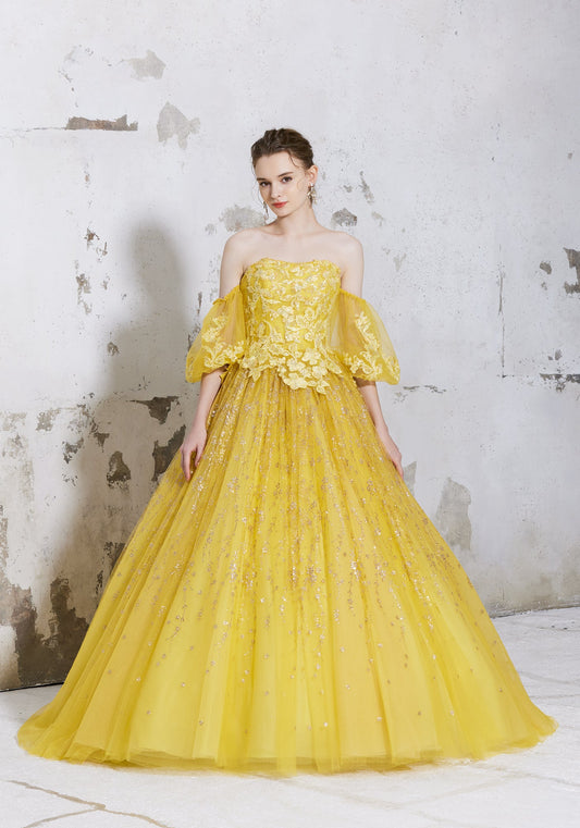 サマンサ Fi-39-Yellow【カラードレス】