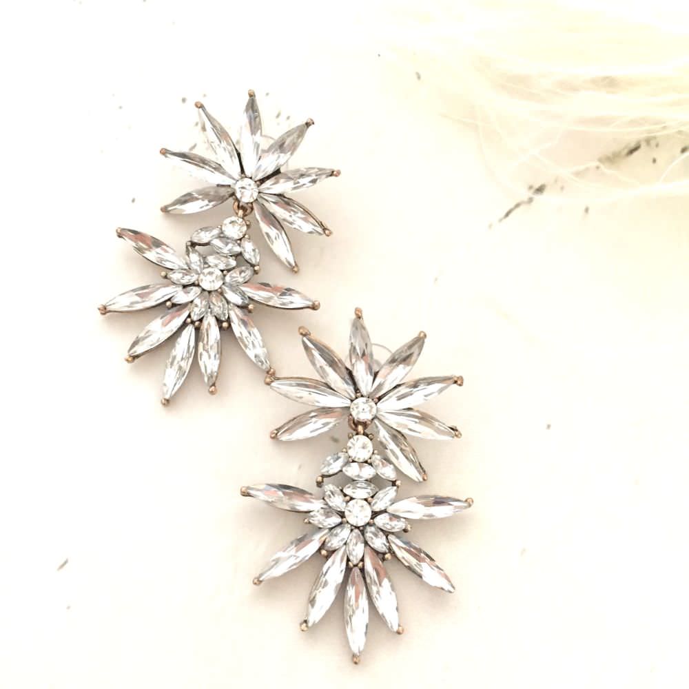 【ピアス・イヤリング】maple ビジューピアス/ブライダルアクセサリー 【結婚式 ピアス イヤリング】