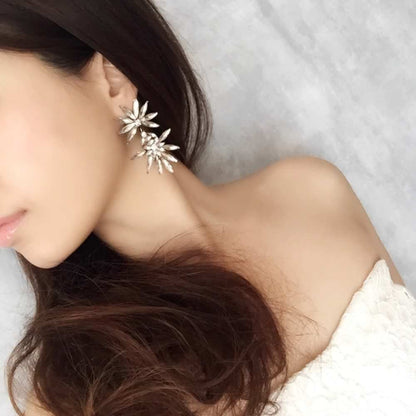 【ピアス・イヤリング】maple ビジューピアス/ブライダルアクセサリー 【結婚式 ピアス イヤリング】