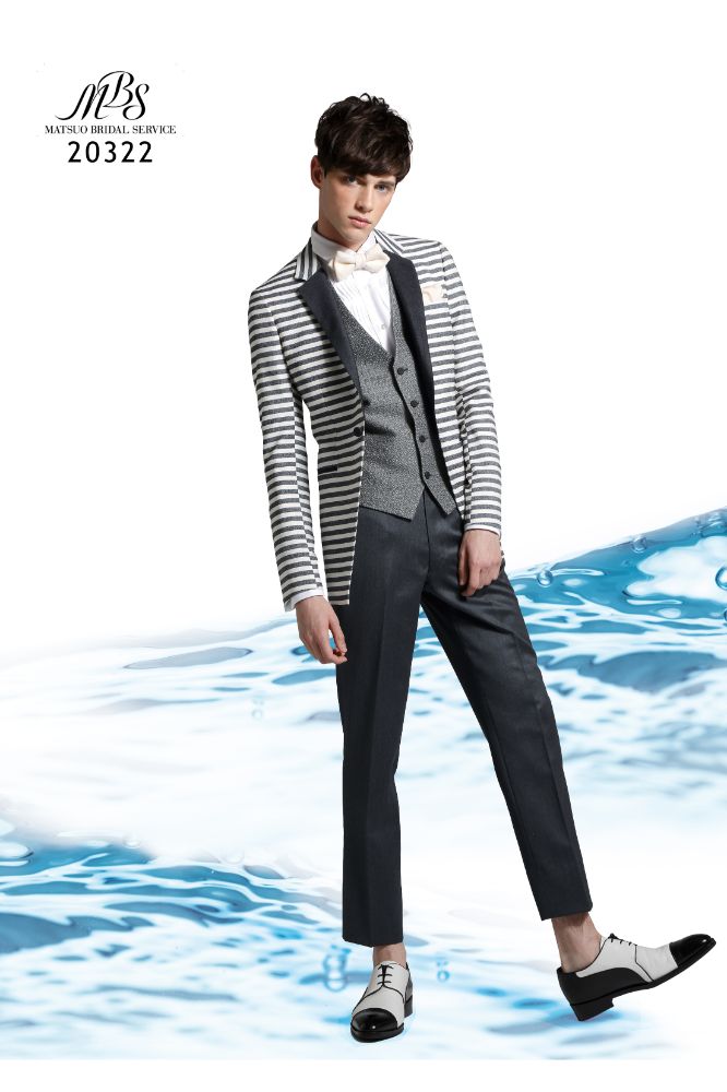 【SALE】【TUXEDO 20322】 タキシード グレー DORMEUIL 4252【販売衣装】