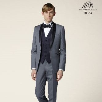 【CLOTH DORMEUIL CEREMONIE MBM】タキシード グレー 4248 【結婚式　タキシード　レンタル】