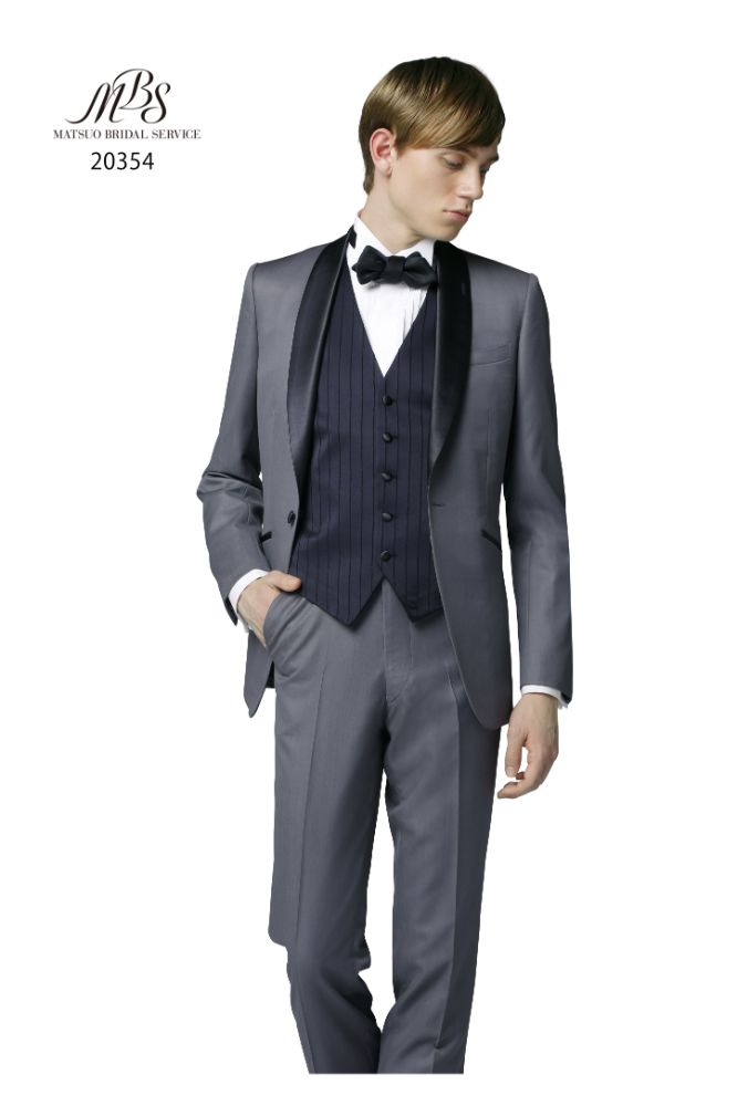 【CLOTH DORMEUIL CEREMONIE MBM】タキシード グレー 4248 【結婚式　タキシード　レンタル】