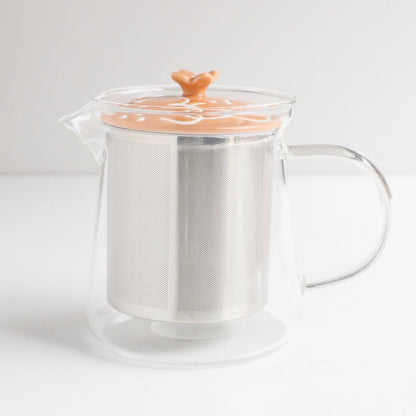 花紋 SSガラスポット 橙・大 【結婚式 ギフト 引き出物 食器類】