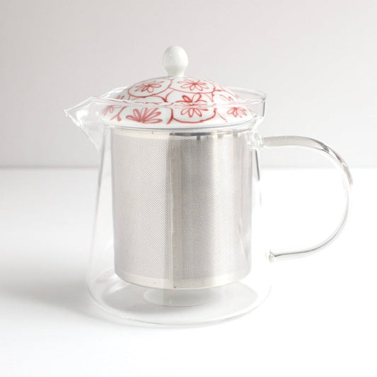 花籠 SSガラスポット 赤・大 【結婚式 ギフト 引き出物 食器類】