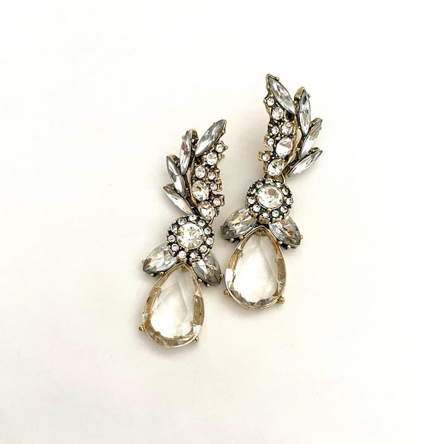 【ピアス・イヤリング】antique ビジューピアス/ブライダルアクセサリー 【結婚式 ピアス イヤリング】