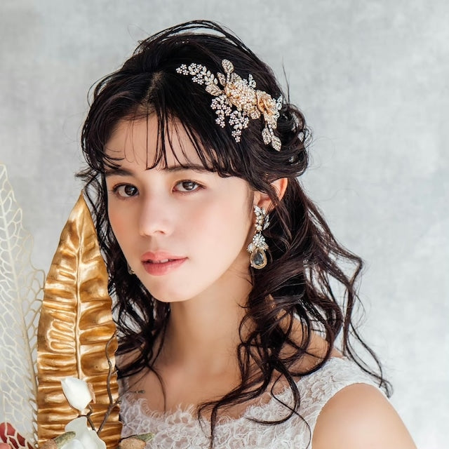 【ピアス・イヤリング】antique ビジューピアス/ブライダルアクセサリー 【結婚式 ピアス イヤリング】