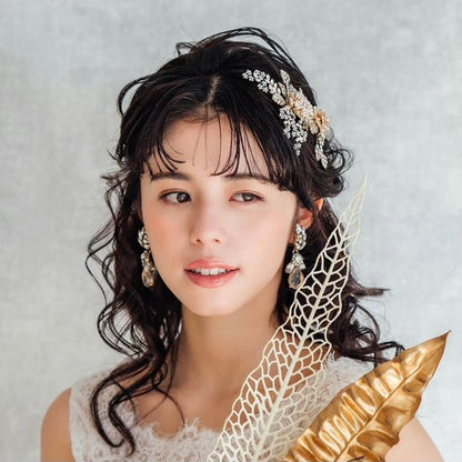 【ピアス・イヤリング】antique ビジューピアス/ブライダルアクセサリー 【結婚式 ピアス イヤリング】