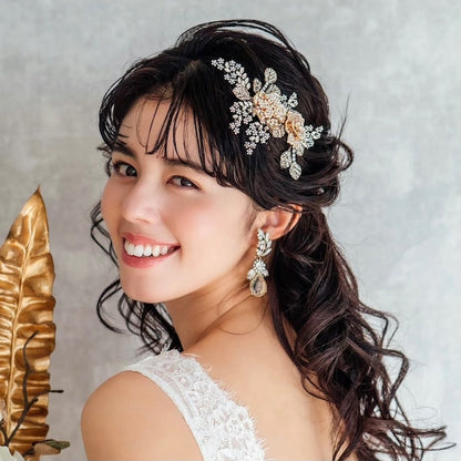 【ピアス・イヤリング】antique ビジューピアス/ブライダルアクセサリー 【結婚式 ピアス イヤリング】