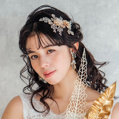 【ピアス・イヤリング】antique ビジューピアス/ブライダルアクセサリー 【結婚式 ピアス イヤリング】