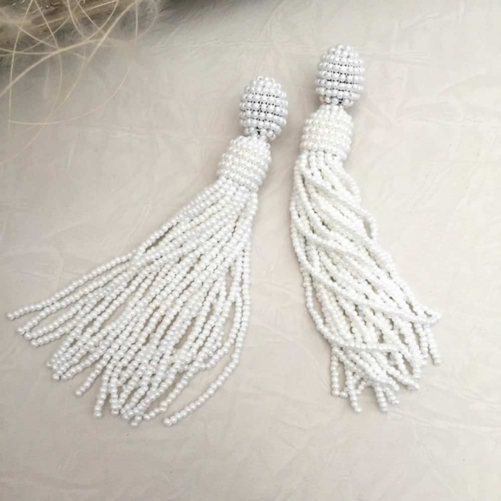 【ピアス・イヤリング】muguet タッセルピアス/ブライダルアクセサリー 【結婚式 ピアス イヤリング】