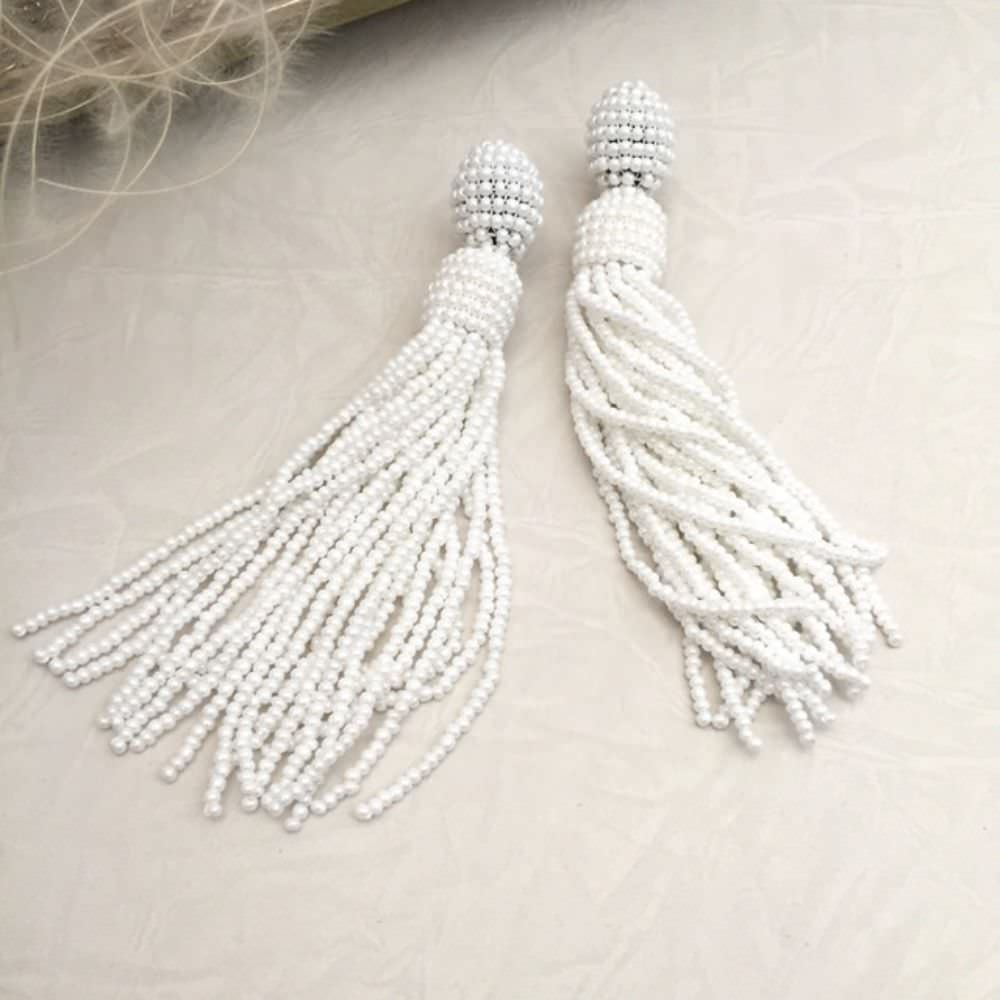 【ピアス・イヤリング】muguet タッセルピアス/ブライダルアクセサリー 【結婚式 ピアス イヤリング】