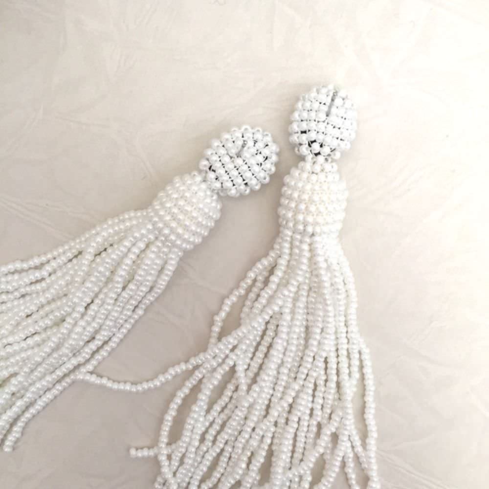 【ピアス・イヤリング】muguet タッセルピアス/ブライダルアクセサリー 【結婚式 ピアス イヤリング】