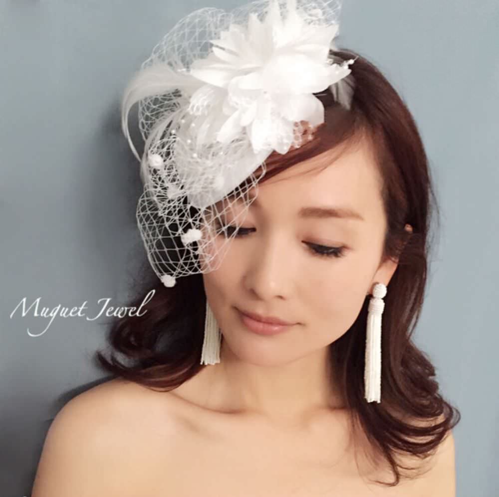 【ピアス・イヤリング】muguet タッセルピアス/ブライダルアクセサリー 【結婚式　ピアス　イヤリング】