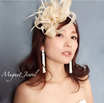 【ピアス・イヤリング】muguet タッセルピアス/ブライダルアクセサリー 【結婚式 ピアス イヤリング】
