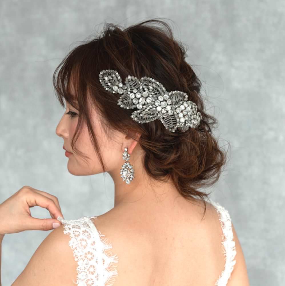 【ピアス・イヤリング】chandelier ビジューピアス 【結婚式 ピアス イヤリング】