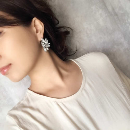【ピアス・イヤリング】angel ビジューピアス/ブライダルアクセサリー 【結婚式 ピアス イヤリング】