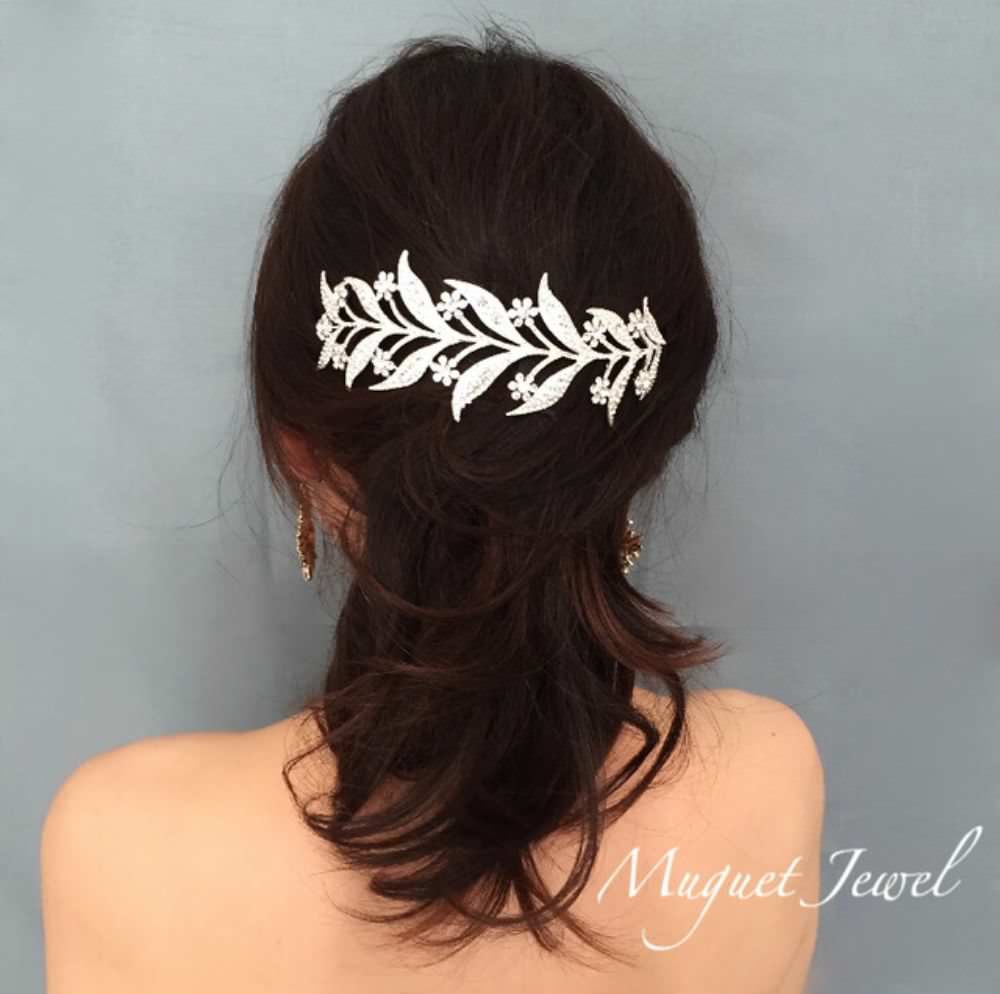 【ヘッドドレス】sweet ビジューカチューシャ/ブライダルアクセサリー 【結婚式 ヘアアクセサリー】