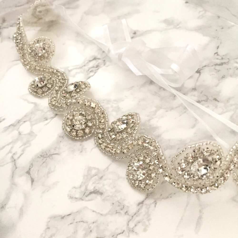 【ヘッドドレス】circle リボンカチューシャ/ブライダルアクセサリー 【結婚式 ヘアアクセサリー】