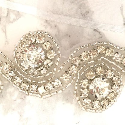 【ヘッドドレス】circle リボンカチューシャ/ブライダルアクセサリー 【結婚式 ヘアアクセサリー】