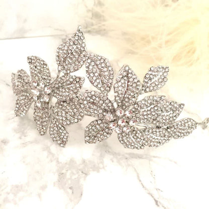 【ヘッドドレス】big flower ブライダルカチューシャ 【結婚式 ヘアアクセサリー】