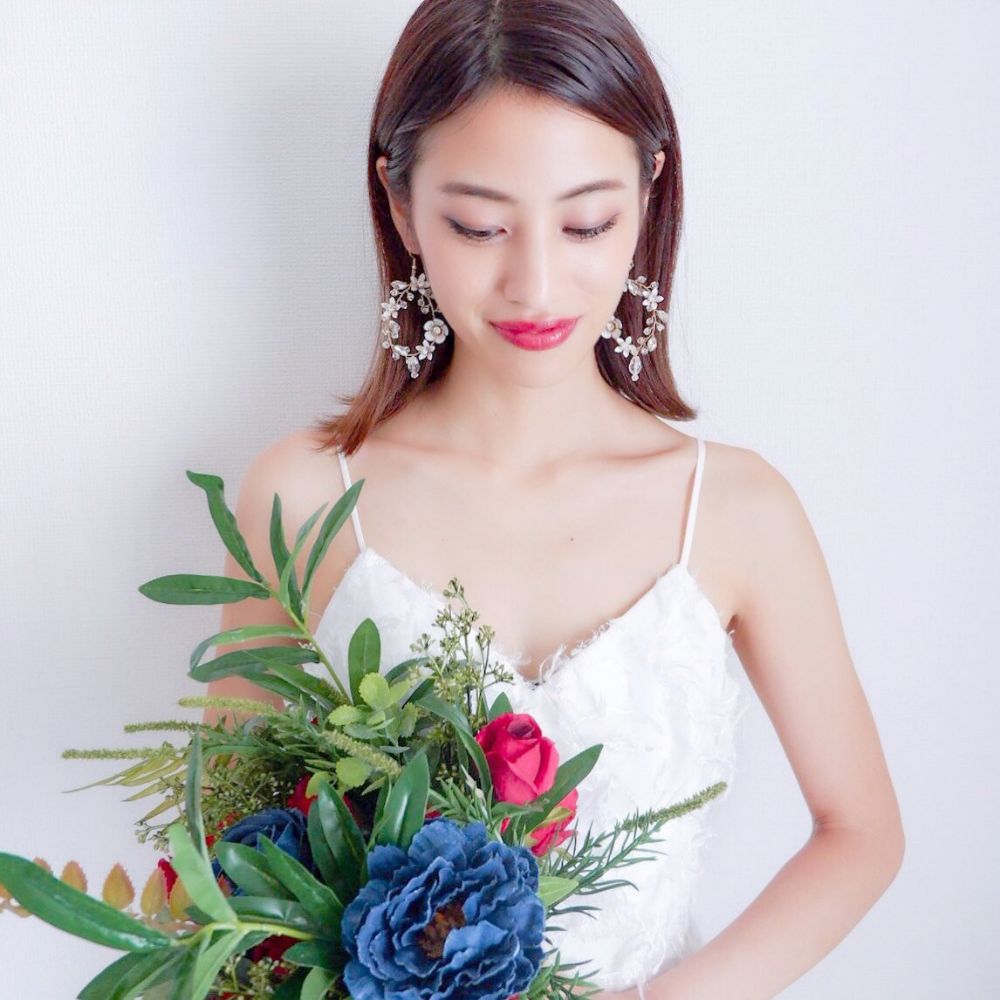【イヤリング】ブライダルイヤリング 小枝イヤリング ビジュー ゴールド g9 【結婚式 ピアス イヤリング】