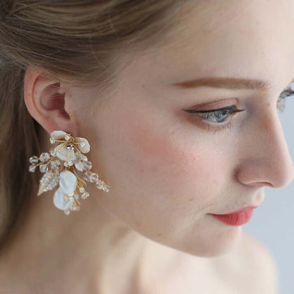 【ピアス】ブライダルピアス 小枝ピアス ビジュー ゴールド h3 【結婚式 ピアス イヤリング】