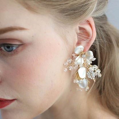 【ピアス】ブライダルピアス 小枝ピアス ビジュー ゴールド h3 【結婚式 ピアス イヤリング】