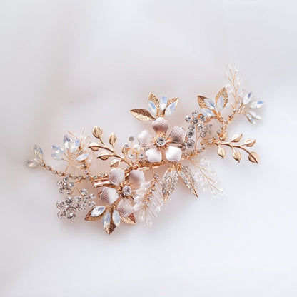 【ヘッドドレス】ブライダルヘッドドレス ビジュー ボンネ ゴールド h5 【結婚式 ヘアアクセサリー】