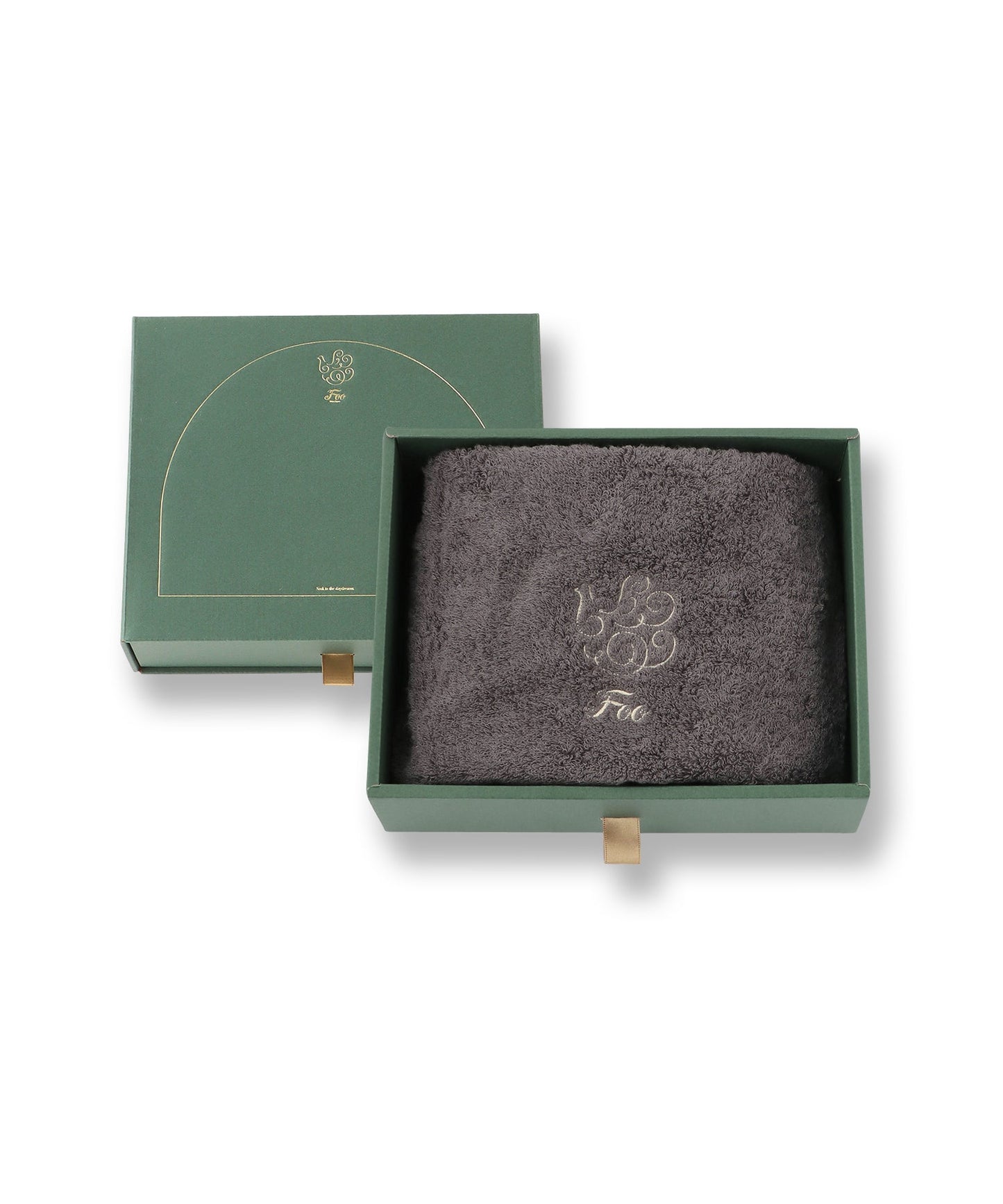 フェイスタオル1枚入り ギフトセット チャコールグレー【Foo Tokyo オーガニックコットン】 【結婚式 ギフト 引き出物 タオル 寝具】