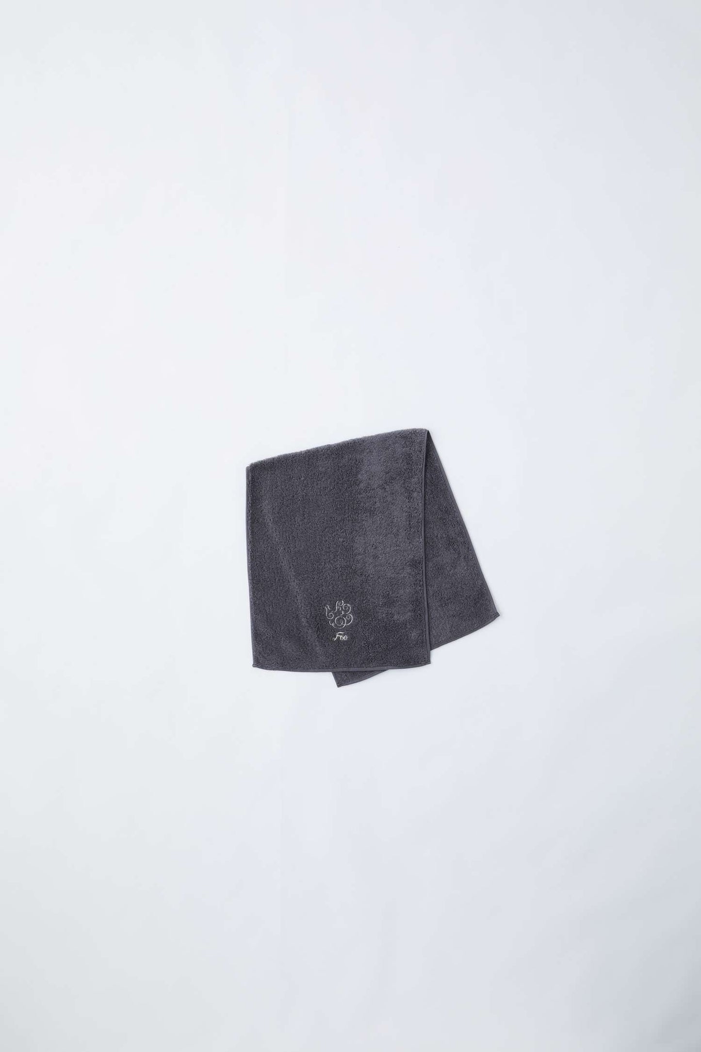 【Foo Tokyo】 オーガニックコットン フェイスタオル1枚 ハンドタオル1枚 ギフトセット チャコールグレー 【結婚式 ギフト 引き出物 タオル 寝具】