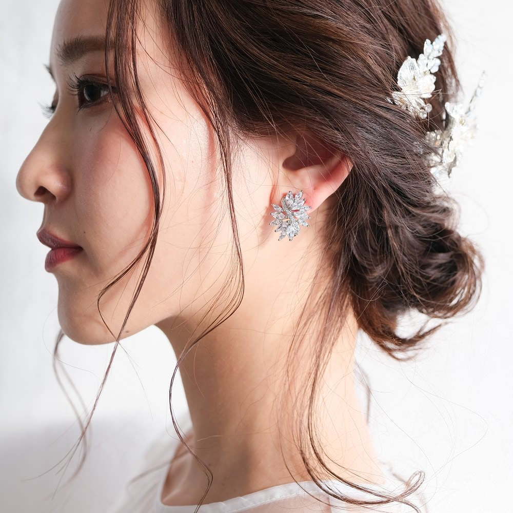 【ピアス】ビジュー ウェディング ブライダルピアス i5 【結婚式 ピアス イヤリング】