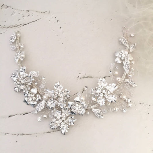 【ヘッドドレス】bijou ヘッドカチューシャ/ブライダルアクセサリー 【結婚式 ヘアアクセサリー】