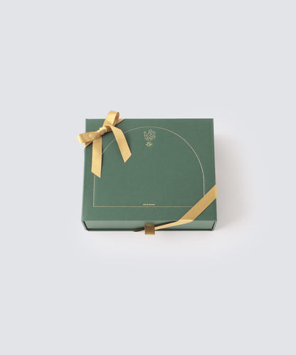 オーガニックコットン フェイスタオル(チャコールグレー)&Foo Tokyo バスオイル Luxe Flower 1本 ギフトセット 【結婚式 ギフト 引き出物 タオル 寝具】