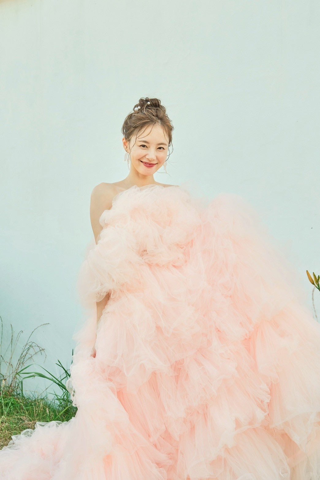 CARMELA(peach) カルメラ【カラードレス レンタル】ミリアロンドン ピンク【結婚式】