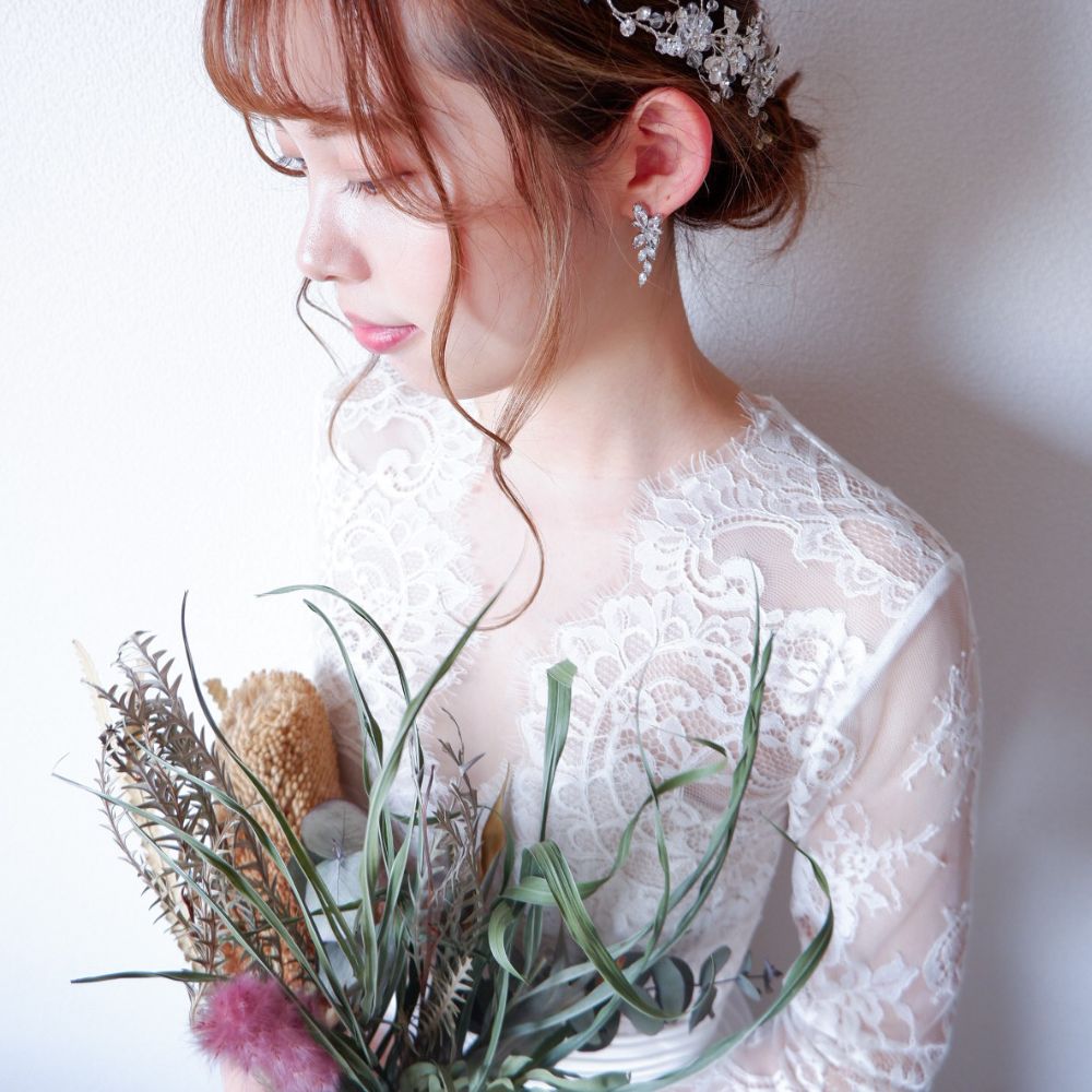 【ピアス】ビジュー ウェディング ブライダルピアス j1 【結婚式 ピアス イヤリング】