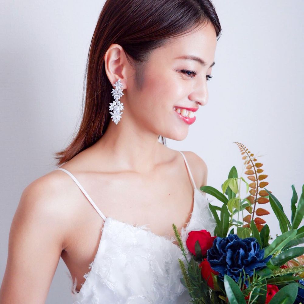 ピアス】ビジュー ウェディング ブライダルピアス j2 【結婚式 ピアス