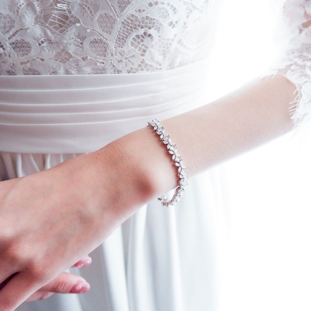 【ブレスレット】ブライダルブレスレット ジルコニア j3 【結婚式 ブレスレット】