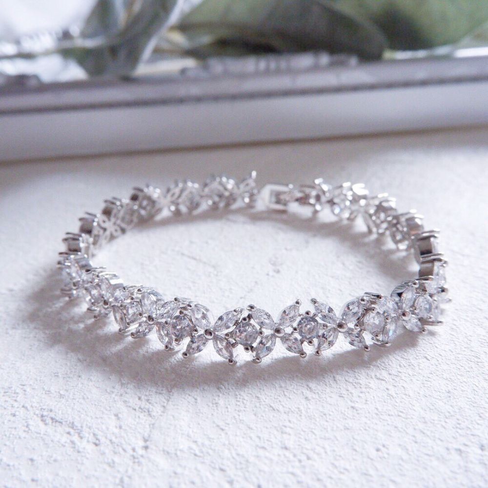 【ブレスレット】ブライダルブレスレット ジルコニア j3 【結婚式 ブレスレット】