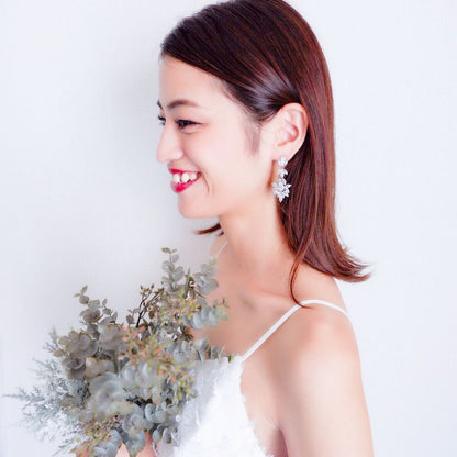 【ピアス】ビジュー ウェディング ブライダルピアス j6 【結婚式 ピアス イヤリング】