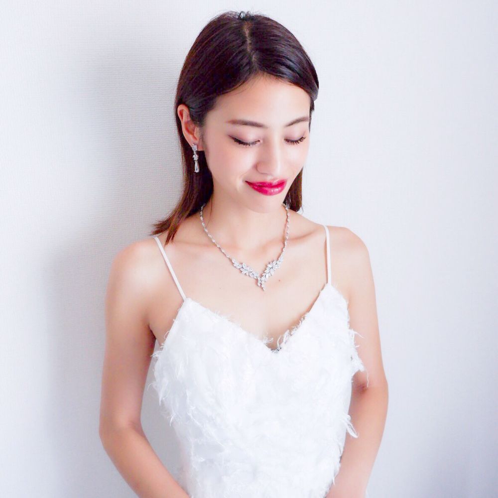 【イヤリング】ビジュー ウェディング ブライダルイヤリング j7 【結婚式 ピアス イヤリング】