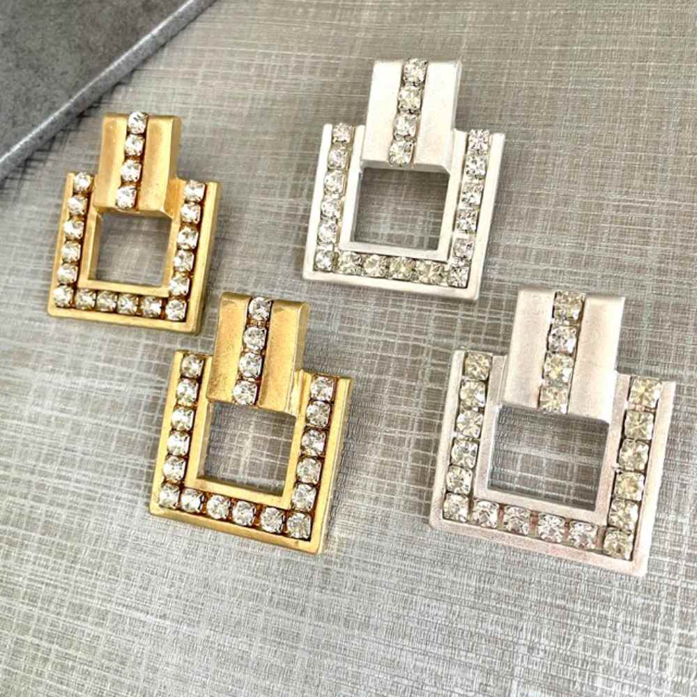 【ピアス・イヤリング】quadrangle ビジューピアス 【結婚式 ピアス イヤリング】