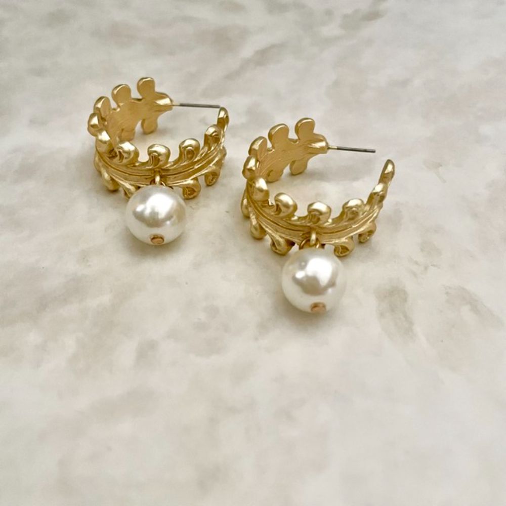 【ピアス】feuille ゴールドピアス 【結婚式 ピアス イヤリング】