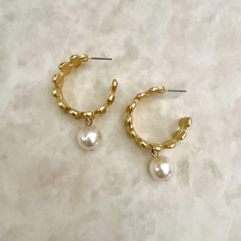 【ピアス】feuille ゴールドピアス 【結婚式 ピアス イヤリング】