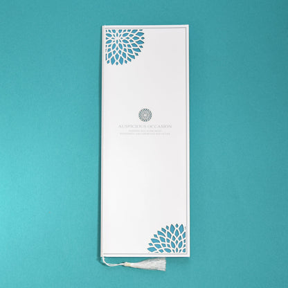 【結婚式 席次表 大人数専用】ダリア あさぎ (印刷込み)【結婚式 ペーパー 席次表】