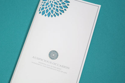 【結婚式 席次表 大人数専用】ダリア あさぎ (印刷込み)【結婚式 ペーパー 席次表】