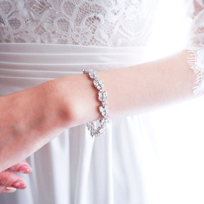 【ブレスレット】ブライダルブレスレット ジルコニア a6 【結婚式 ブレスレット】